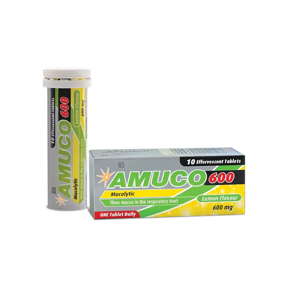 Amuco 600 (Acetylcysteine) effervescent Tablets