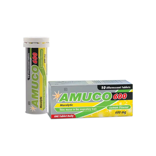 Amuco 600 (Acetylcysteine) effervescent Tablets
