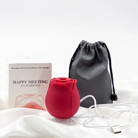 Happy Meeting – Rose Shaped Mini Vibrator for Relaxation and Relief