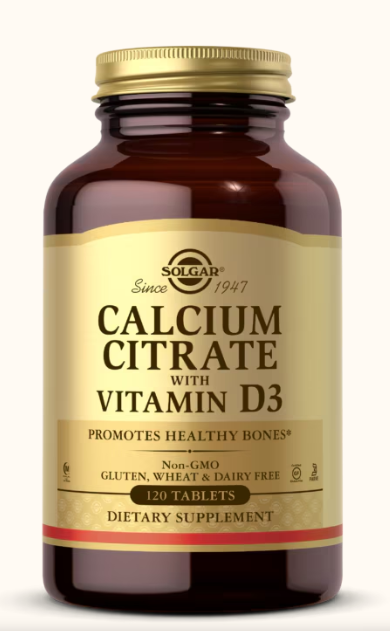 Solgar Calcium Citrate with Vitamin D3 Tablets