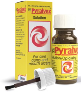 Pyralvex solution 10 ml mouth ucers