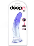 DEEP-IN CLEAR STONE 7 INCH PVC DONG WITH SUCTION CUP DILDO