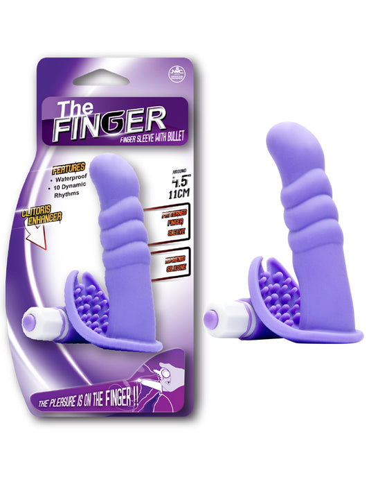 The Finger 4,5 inch Silicone Vibrating Finger Sleeve