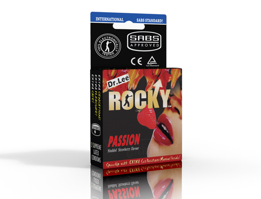 Dr. Lee Rocky Condoms Strawberry Studded Passion
