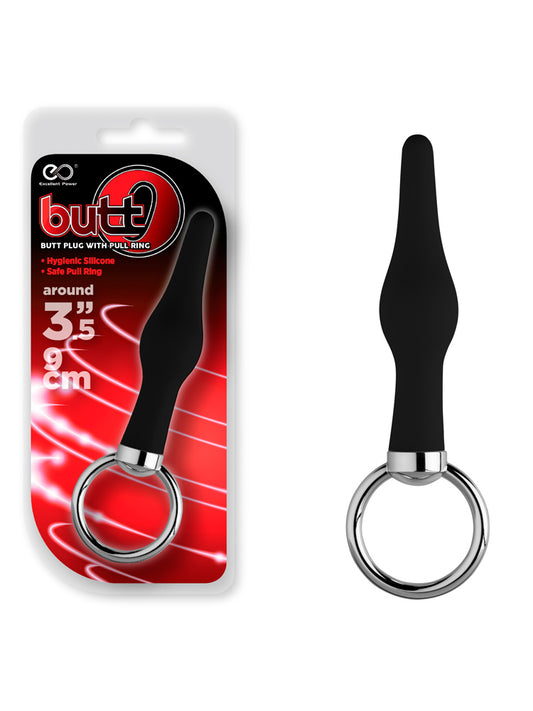 Butt O 3,5 inch Silicone Butt Plug with Pull Ring